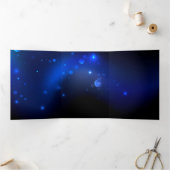 暗い背景のモルフォ・バタフライ 三つ折り招待状 (内部)