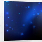 暗い背景のモルフォ・バタフライ 三つ折り招待状 (内部最初)