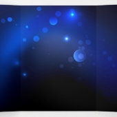 暗い背景のモルフォ・バタフライ 三つ折り招待状 (内部中)