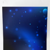 暗い背景のモルフォ・バタフライ 三つ折り招待状 (内部最初)