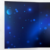 暗い背景のモルフォ・バタフライ 三つ折り案内状 (内部最初)