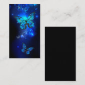 暗い背景のモルフォ・バタフライ 割引カード (正面/裏面)