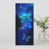 暗い背景のモルフォ・バタフライ 招待状 (スタンド正面)