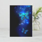 暗い背景のモルフォ・バタフライ 案内状 (スタンド正面)