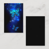 暗い背景のモルフォ・バタフライ 紹介カード (正面/裏面)