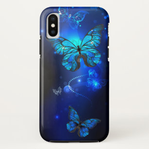 暗い背景のモルフォ・バタフライ iPhone XSケース