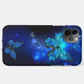 暗い背景のモルフォ・バタフライ Case-Mate iPhoneケース (裏面(横))