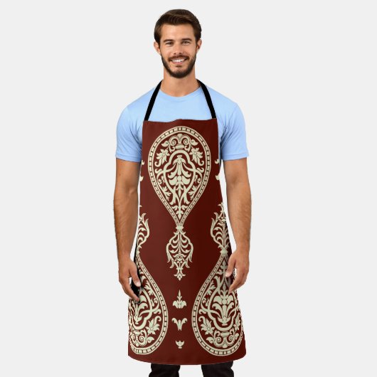 暗い背景のヴィンテージ要素 エプロン (着用した状態)