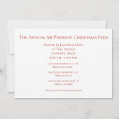 暗い背景の上に三つのナツクラッカー 招待状 (裏面)