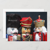 暗い背景の上に三つのナツクラッカー 招待状 (正面/裏面)