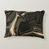 暗い背景の上に金属セピア曲線 アクセントクッション (裏面)