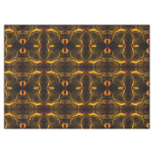 暗い背景の上に「金ゴールドストロークが浮く」図形 テーブルクロス (正面(横))