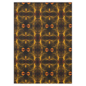 暗い背景の上に「金ゴールドストロークが浮く」図形 テーブルクロス (正面)