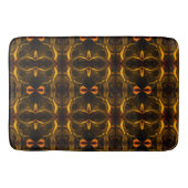 暗い背景の上に「金ゴールドストロークが浮く」図形 バスマット (正面)