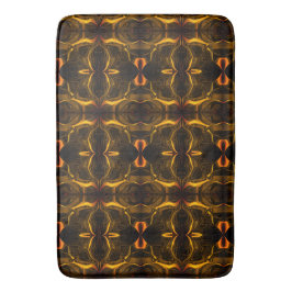 暗い背景の上に「金ゴールドストロークが浮く」図形 バスマット