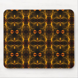 暗い背景の上に「金ゴールドストロークが浮く」図形 マウスパッド