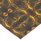 暗い背景の上に「金ゴールドストロークが浮く」図形 ミディアムテーブルランナー (コーナー)