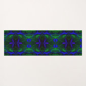 暗い背景の上に「金ゴールドストロークが浮く」図形 ヨガマット (裏面(横))