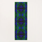 暗い背景の上に「金ゴールドストロークが浮く」図形 ヨガマット (裏面)