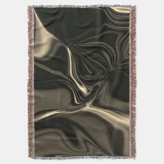 暗い背景の上の金属のセピアの起伏 スローブランケット (正面縦)