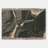 暗い背景の上の金属のセピアの起伏 スローブランケット (正面)