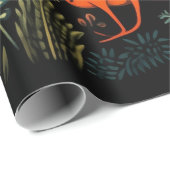 暗い背景の幻想的な動植物 ラッピングペーパー (ロールコーナー)