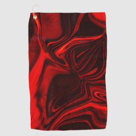 暗い背景の明るい赤と暗いカーブ。 ゴルフタオル