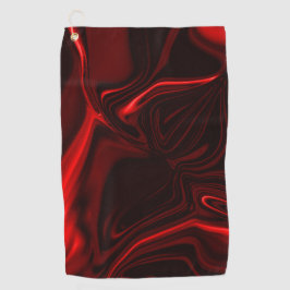 暗い背景の明るい赤と暗いカーブ。 ゴルフタオル