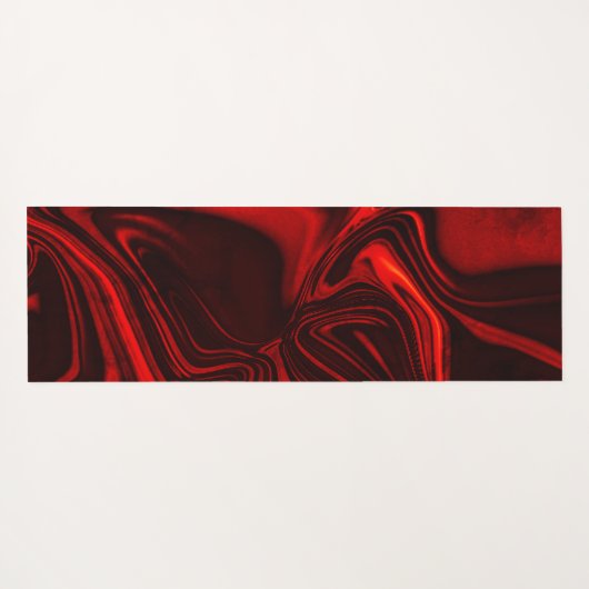 暗い背景の明るい赤と暗いカーブ。 ヨガマット (裏面(横))