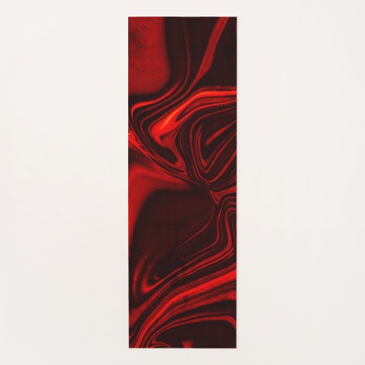 暗い背景の明るい赤と暗いカーブ。 ヨガマット (正面)