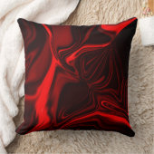暗い背景の明るい赤と暗い曲線 クッション (ブランケット)