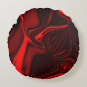 暗い背景の明るい赤と暗い赤のカーブ ラウンドクッション (正面)