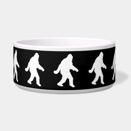 暗い背景の白いサスカッチのシルエット ボウル