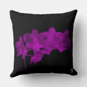 暗い背景の蘭の影 クッション (裏面)