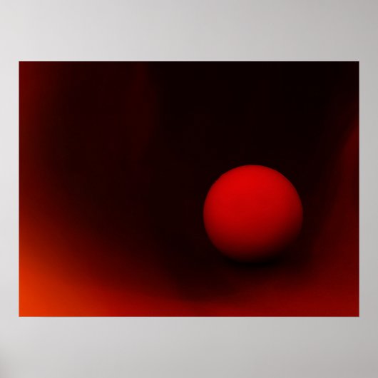 暗い背景の赤いボール ポスター (正面)