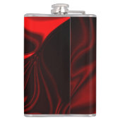 暗い背景の赤い曲線と起伏 フラスク (裏面)