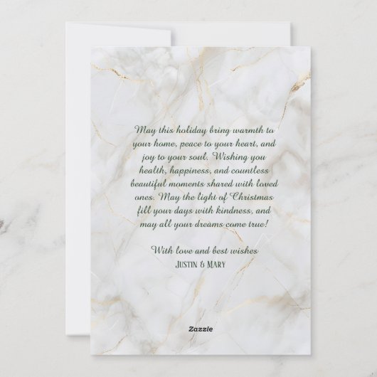 暗い背景の金ゴールドの様式化クリスマスツリー シーズンカード (裏面)