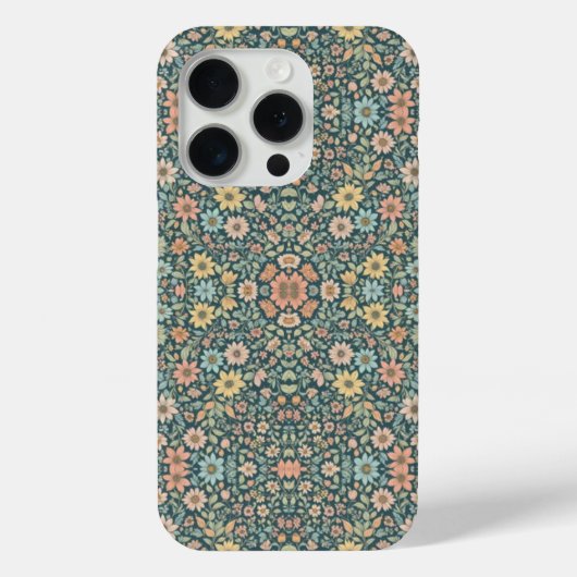 暗い背景を持つパステルの花 Case-Mate iPhoneケース (裏面)