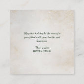 暗い背景エレガント上の金ゴールドアウトラインポインセチア スクエア名刺 (裏面)