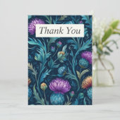 暗い背景離れ上のティスルとサンキューカード 招待状 (スタンド正面)