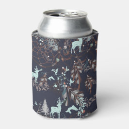 暗い自然ボホの部族のパターンで輝く 缶クーラー