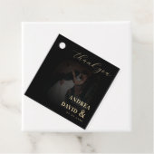 暗い色あせた写真と金ゴールドアンパサンド結婚ブラック フェイバータグ (インサイチュ)