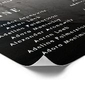 暗い色あせた写真12のテー結婚ブルの座席表 ポスター (角)