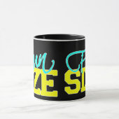 暗い色のためのおもしろいのサイズ マグカップ (中央)