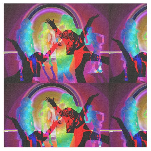 暗い色の白熱のダンスパーティー ファブリック (クローズアップ)