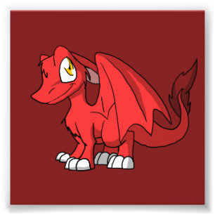 暗い色の背部が付いているRecolorable SDの毛皮で覆われたドラゴン フォトプリント