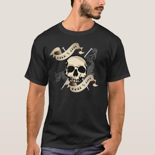 暗い色のTシャツを編むために住んで下さい Tシャツ (正面)