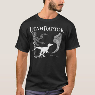 暗い色のUtahraptorのワイシャツ Tシャツ