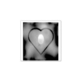 暗い色は白白熱［赤熱］光を放つい電球のシールを聞く ラバースタンプ (インプリント)