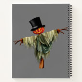 暗い色彩：ハロウィーンをテーマにした8.5インチx 11インチスパイラル ノートブック (裏面)